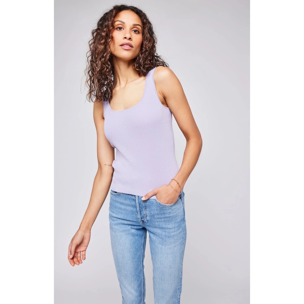 Gentle Fawn Dorothy Knit Tank Orchid Purple Ribbed Scoop Neck GF2407-3062 Small